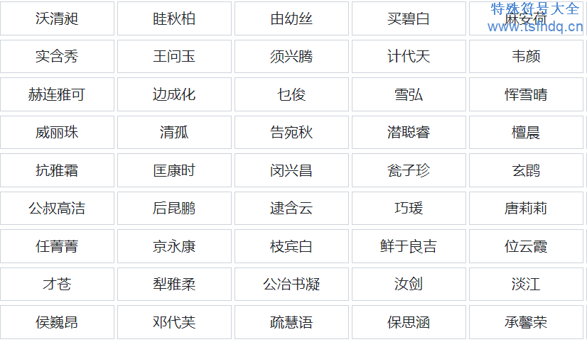 可爱的名字