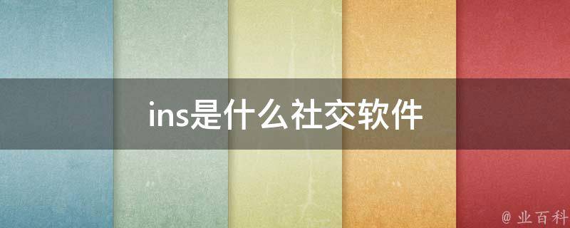 ins是什么软件