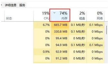 内存占用高