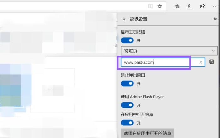 主页设置