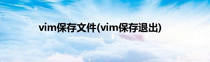 vim保存