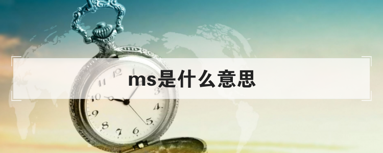 ms是啥意思