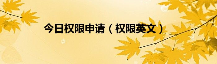 权限英文