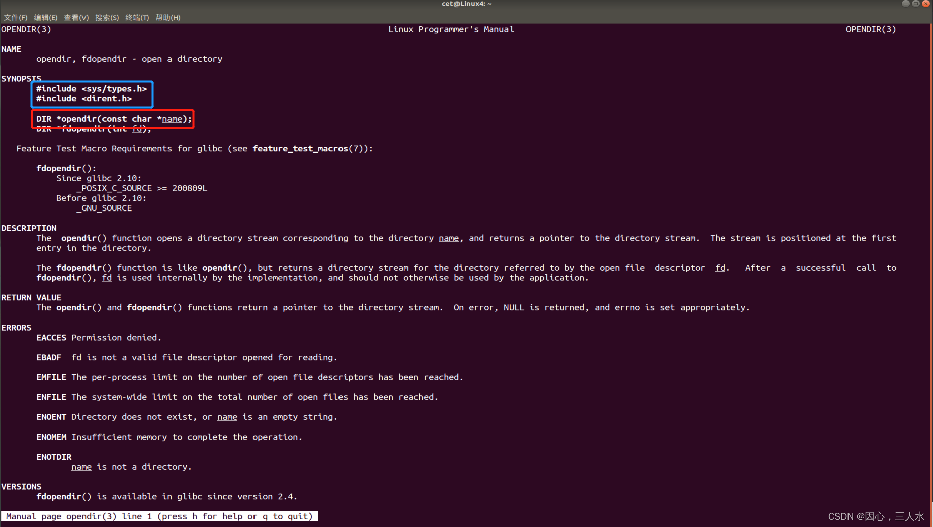 opendir