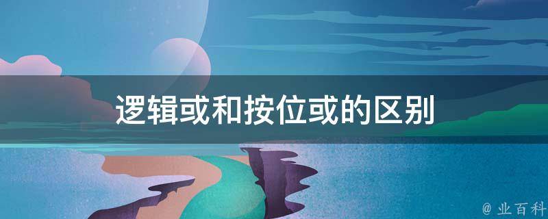 按位或