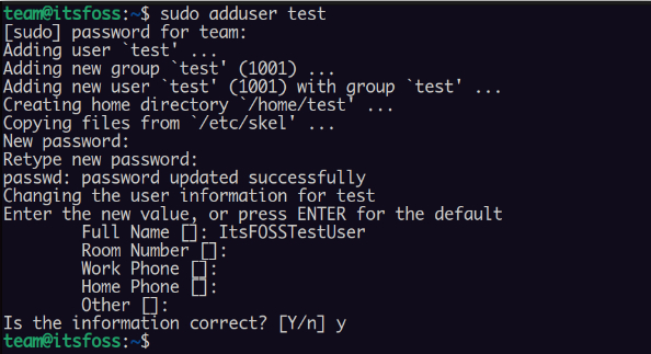 adduser