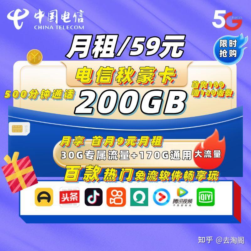 电信无限流量卡