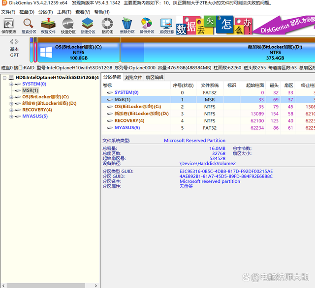 MSR分区