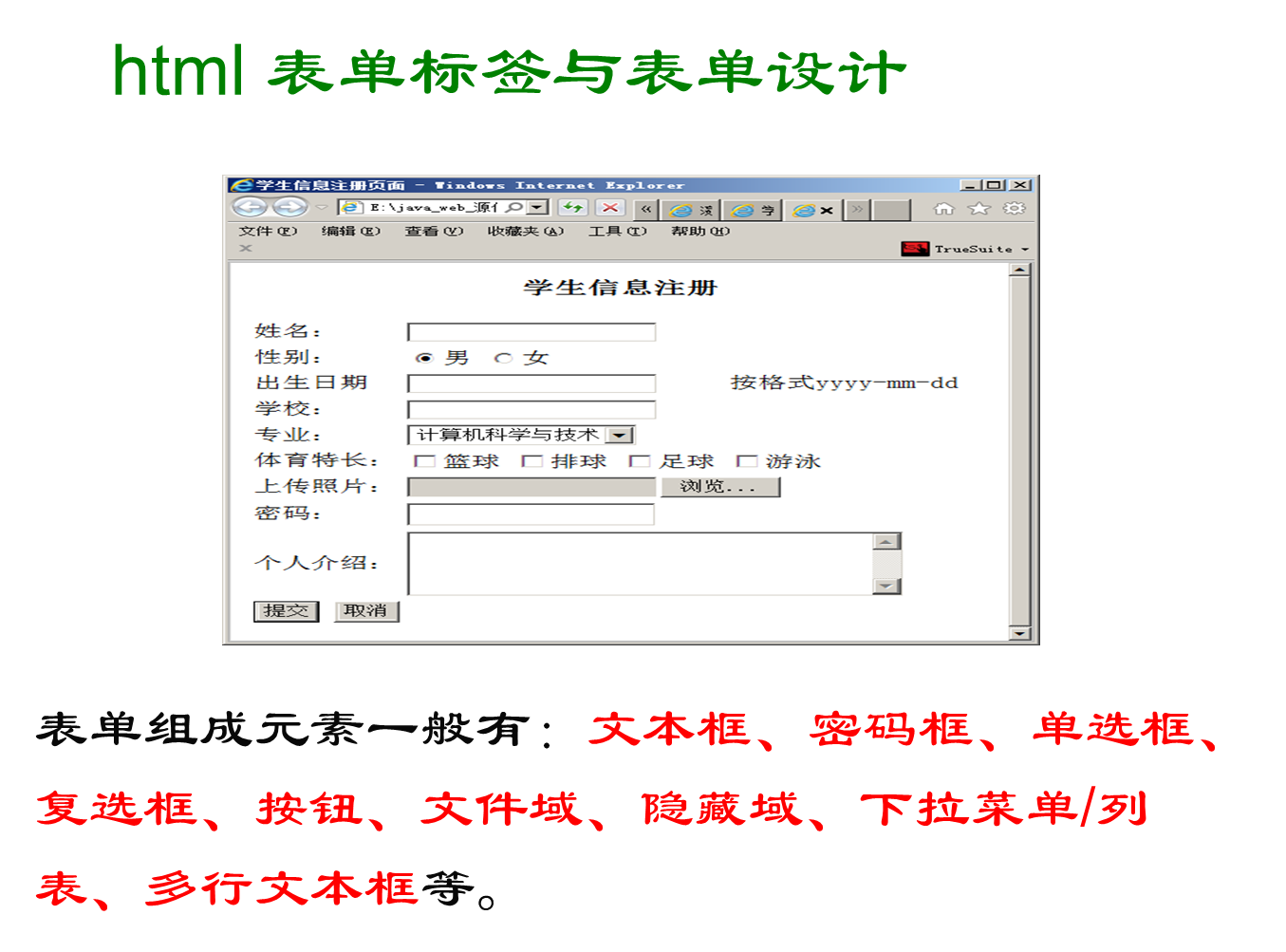 html表单