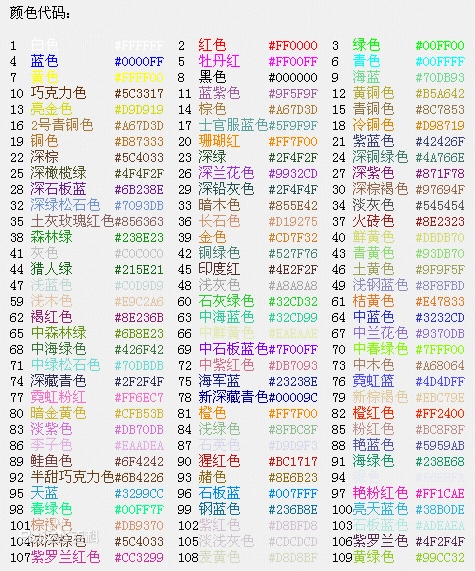 十六进制颜色