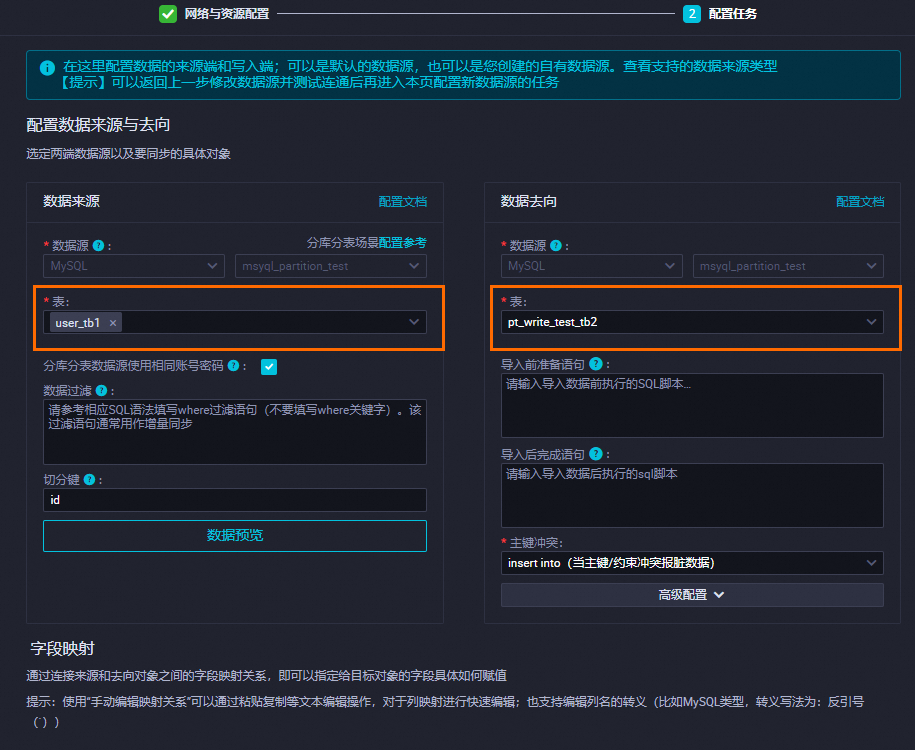 mysql分区表