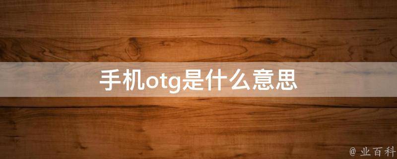 otg是什么意思