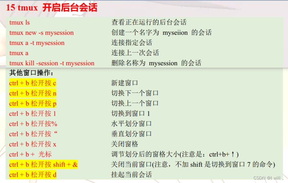 tmux命令