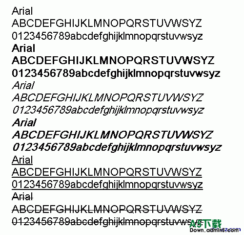 arial字体