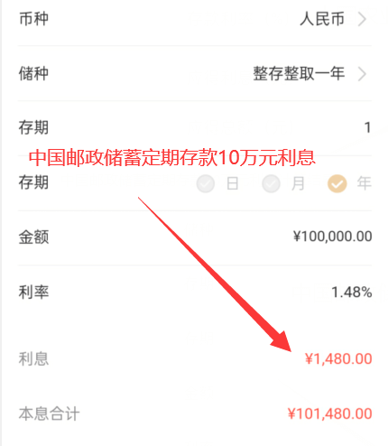 20万一年利息