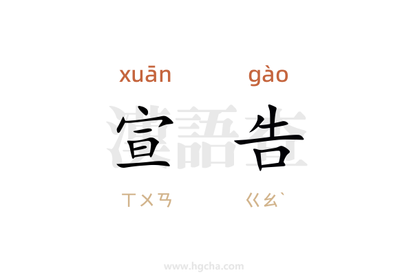 宣告的意思