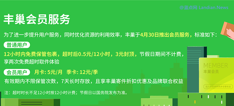 丰巢超时收费标准