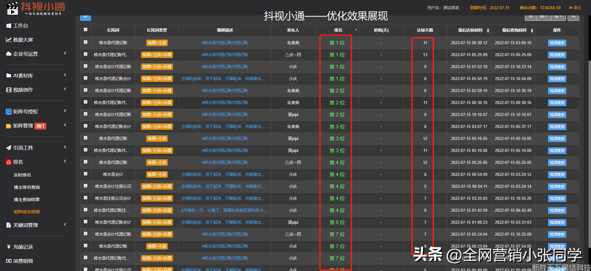 排名优化系统