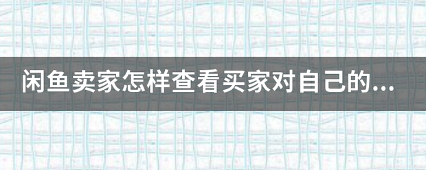 闲鱼号在哪里看