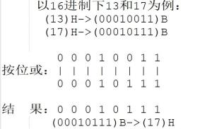 按位或