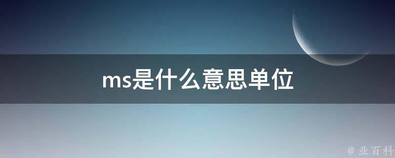mss是什么意思