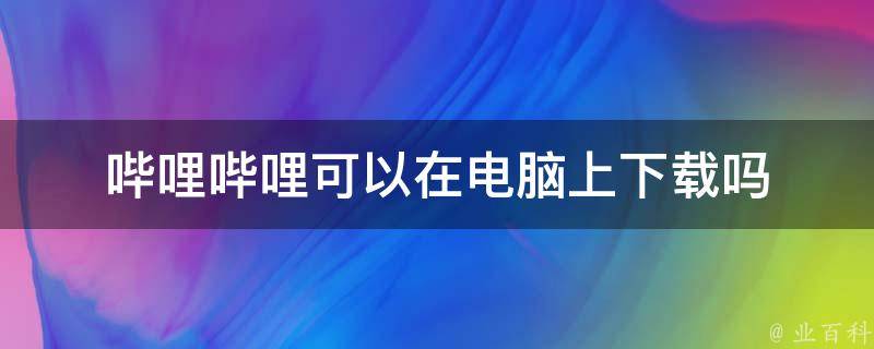 b站电脑版