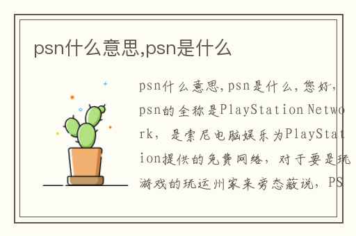 psn是什么