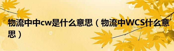 cws是什么意思