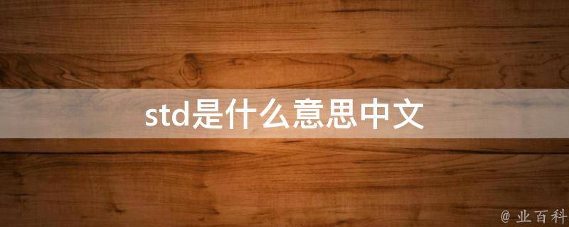 std是什么
