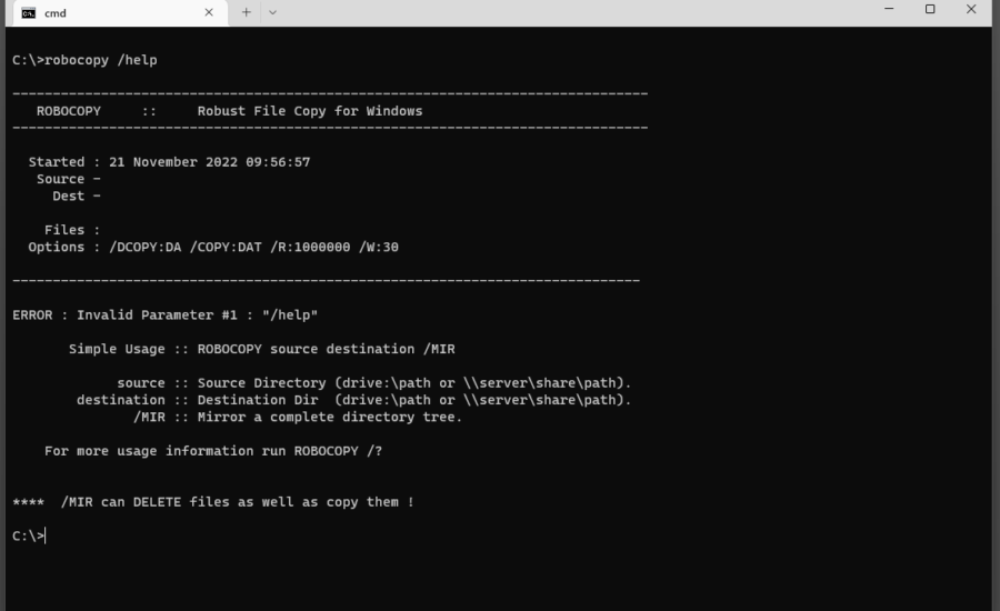 robocopy