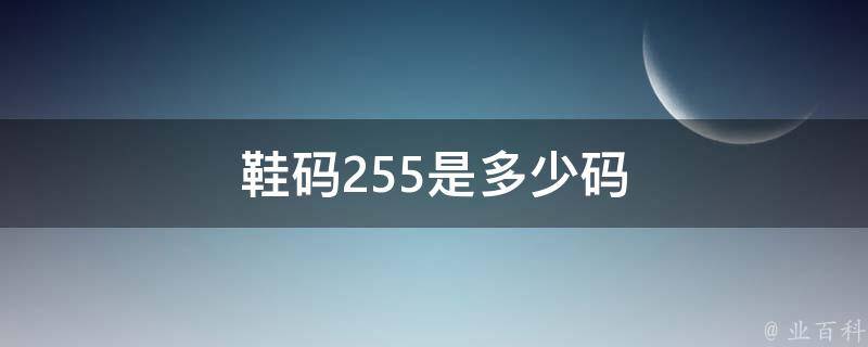 鞋255是多少码