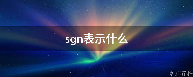 sg函数