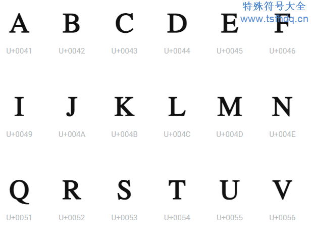 字符英文
