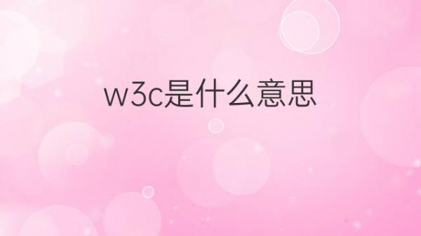 w3c是什么意思