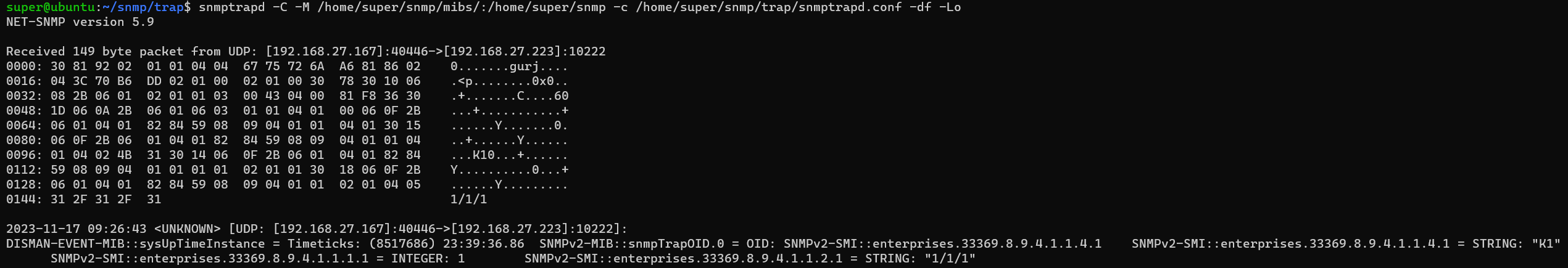snmptrap