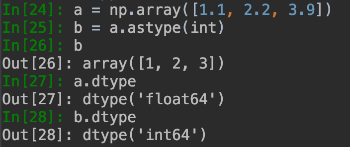 dtype