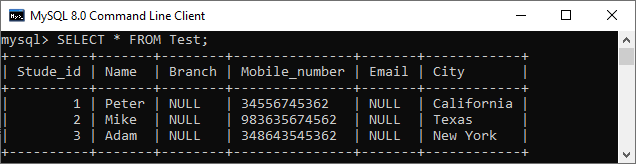 mysql删除列
