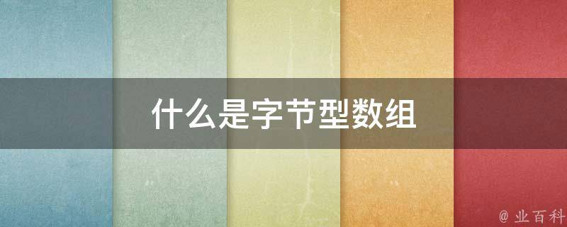 字节数组