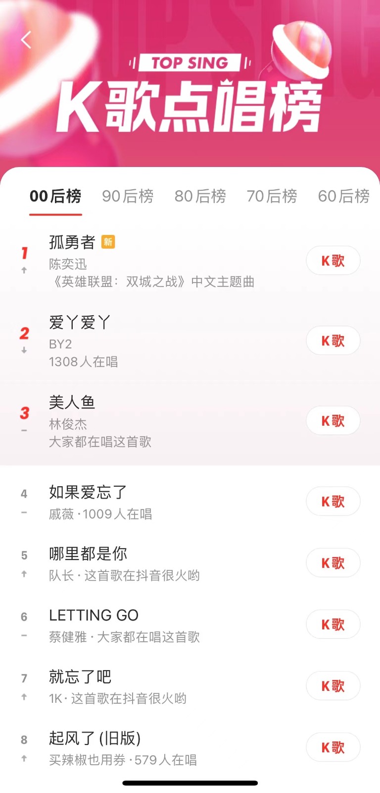 恢复我的全民K歌