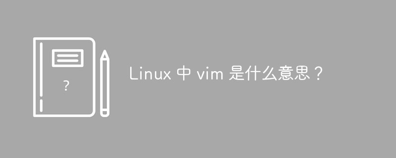 vim是什么意思