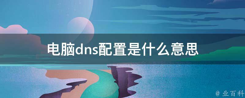 电脑dns