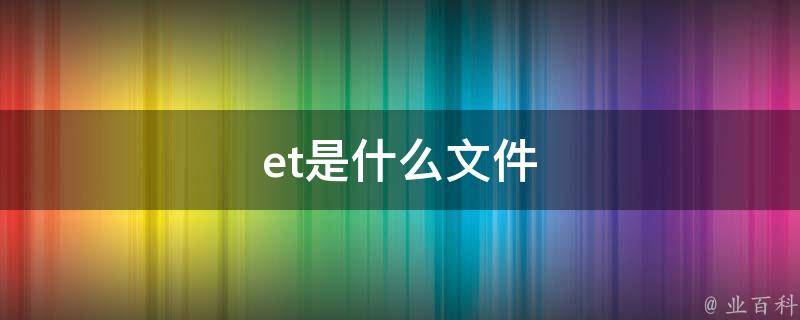 et是什么文件