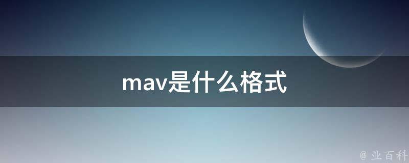 mav是什么意思