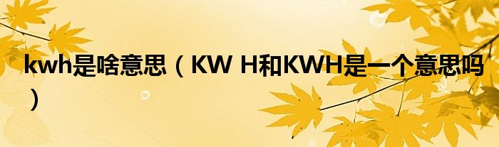 chw是什么意思