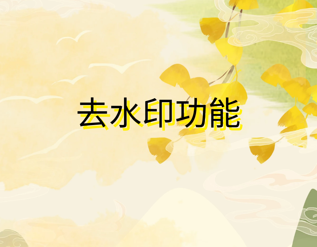 去水印是什么意思