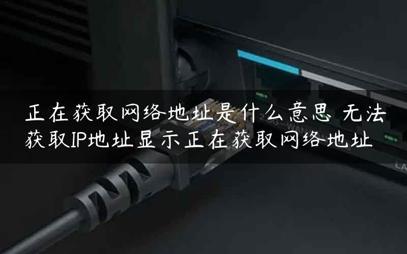 网络地址是什么