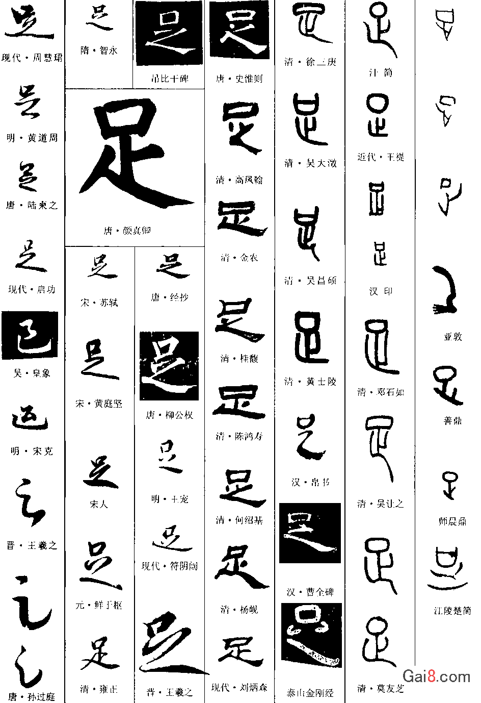 足加及念什么
