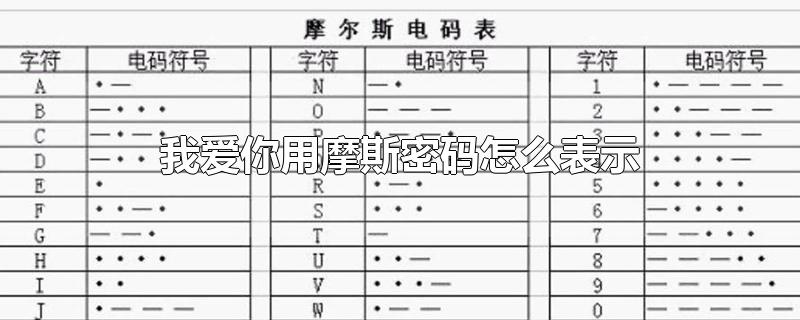 摩斯密码我爱你