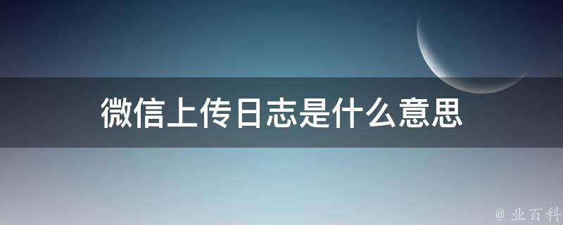 日志是什么意思