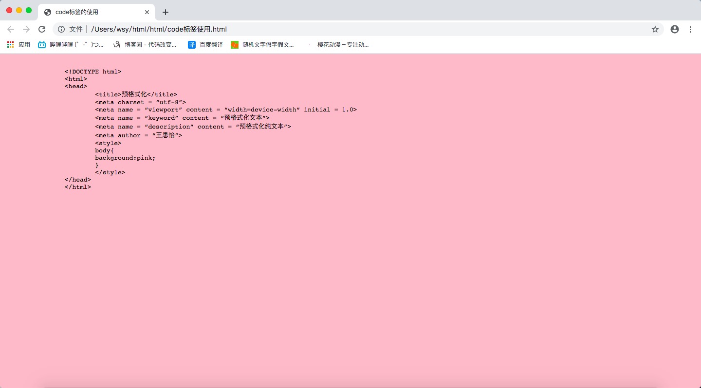 pre标签